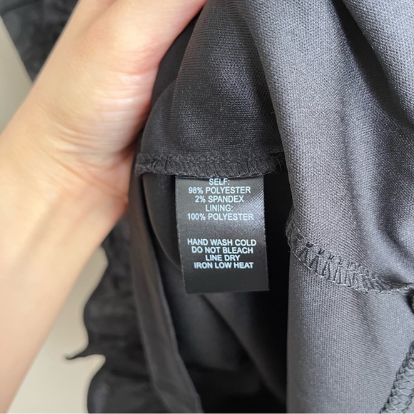 Lulus Rose Were the Days Black Jacquard Dress Size Medium - Picture 9 of 10